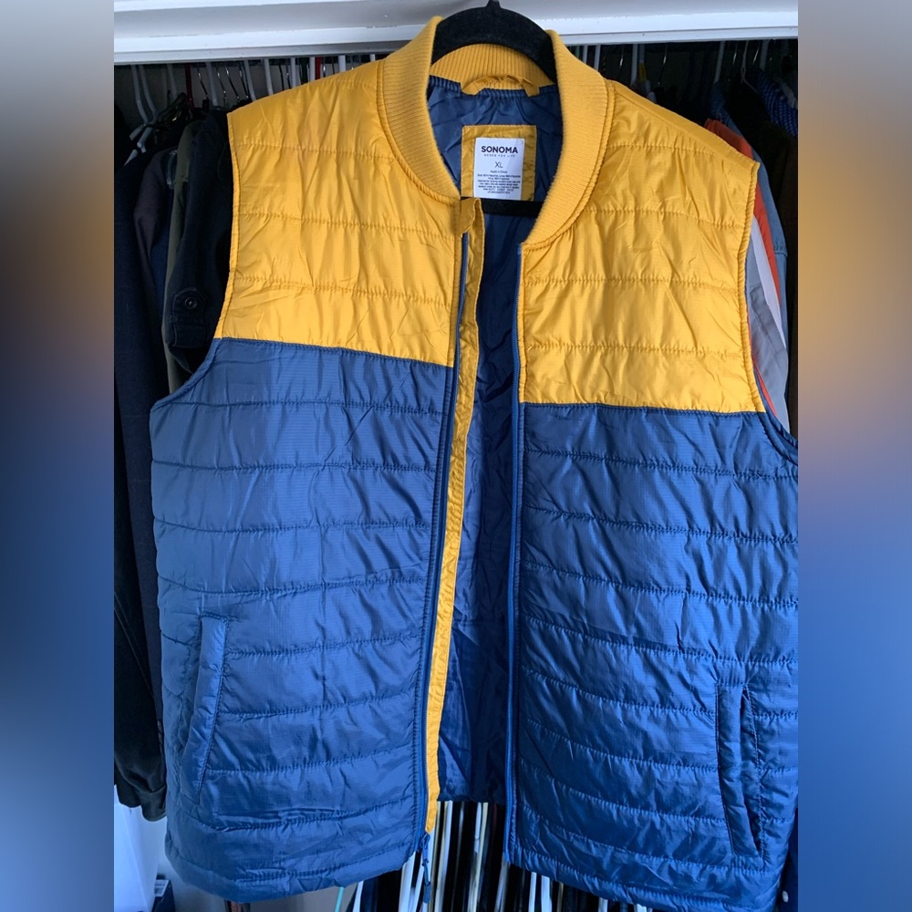 Men’s zip puffer vest XL